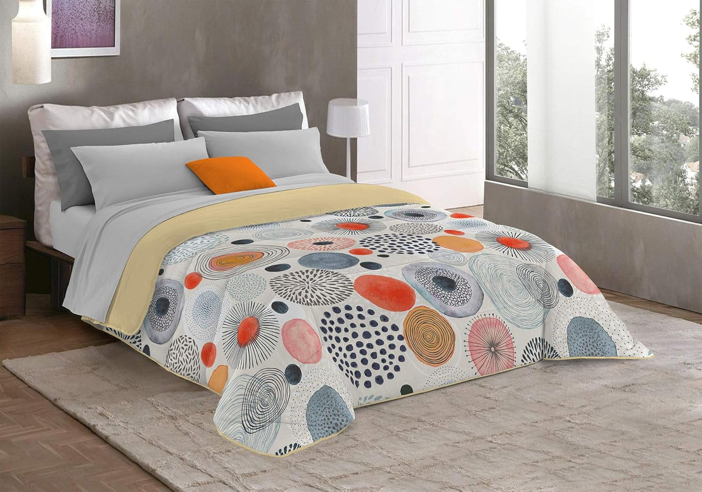 Fantasy T-Fa-Hypnotic-1P Trapunta invernale, Microfibra, Hypnotic, 170X260Cm Trapunte e Trapunte Naty Shop Acquerello 170X260 Cm