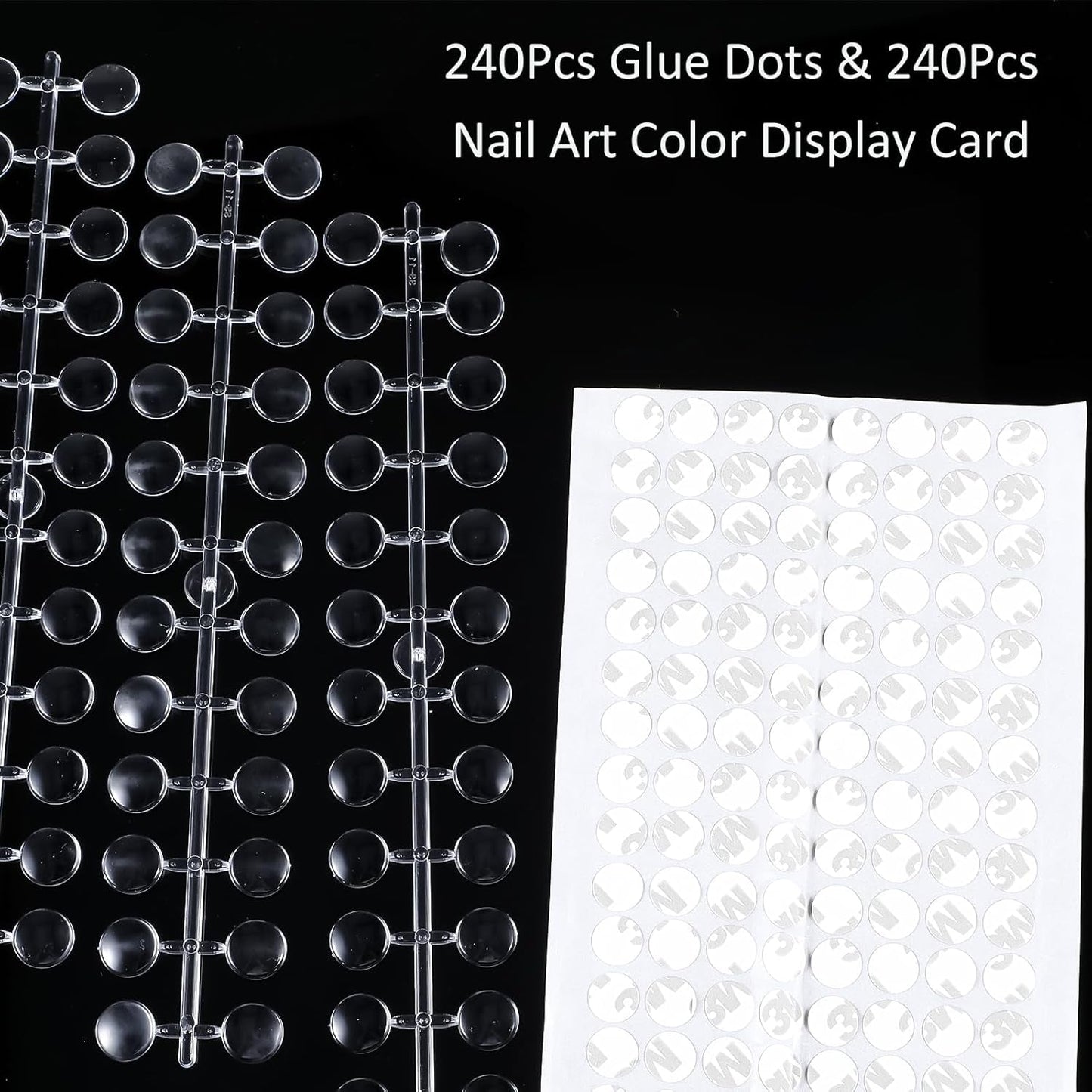 240 Stück Nagel Display Punkt Farbpunkte,Nail Art Display trasparente,Nagellack Displays Rund Für Nagelstudio und Anfänger,Diy Nail Art Nagelstudios