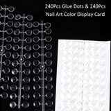 240 Stück Nagel Display Punkt Farbpunkte,Nail Art Display trasparente,Nagellack Displays Rund Für Nagelstudio und Anfänger,Diy Nail Art Nagelstudios