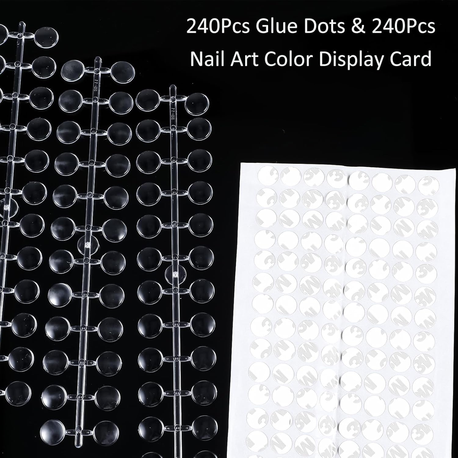 240 Stück Nagel Display Punkt Farbpunkte,Nail Art Display trasparente,Nagellack Displays Rund Für Nagelstudio und Anfänger,Diy Nail Art Nagelstudios