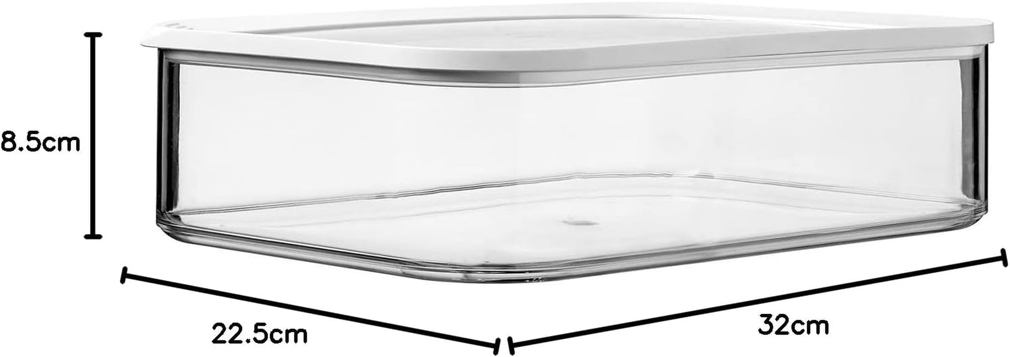 Mepal - Contenitore Frigo Modula XXL - Contenitore Alimenti con Coperchio - Organizer da Cucina e Contenitore in Plastica - Organizer Frigo Impilabile e Chiudibile - 4800ml - Contenitori Alimenti Bianchi Naty Shop