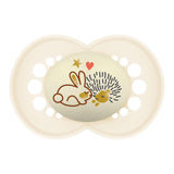 MAMMA | Ciuccio beige originale 18+ mesi (confezione da 3) selezione colore casuale - Tettarella simmetrica in silicone ultra morbido - Ciuccio per bambini dalla forma anatomica per uno sviluppo ottimale della bocca