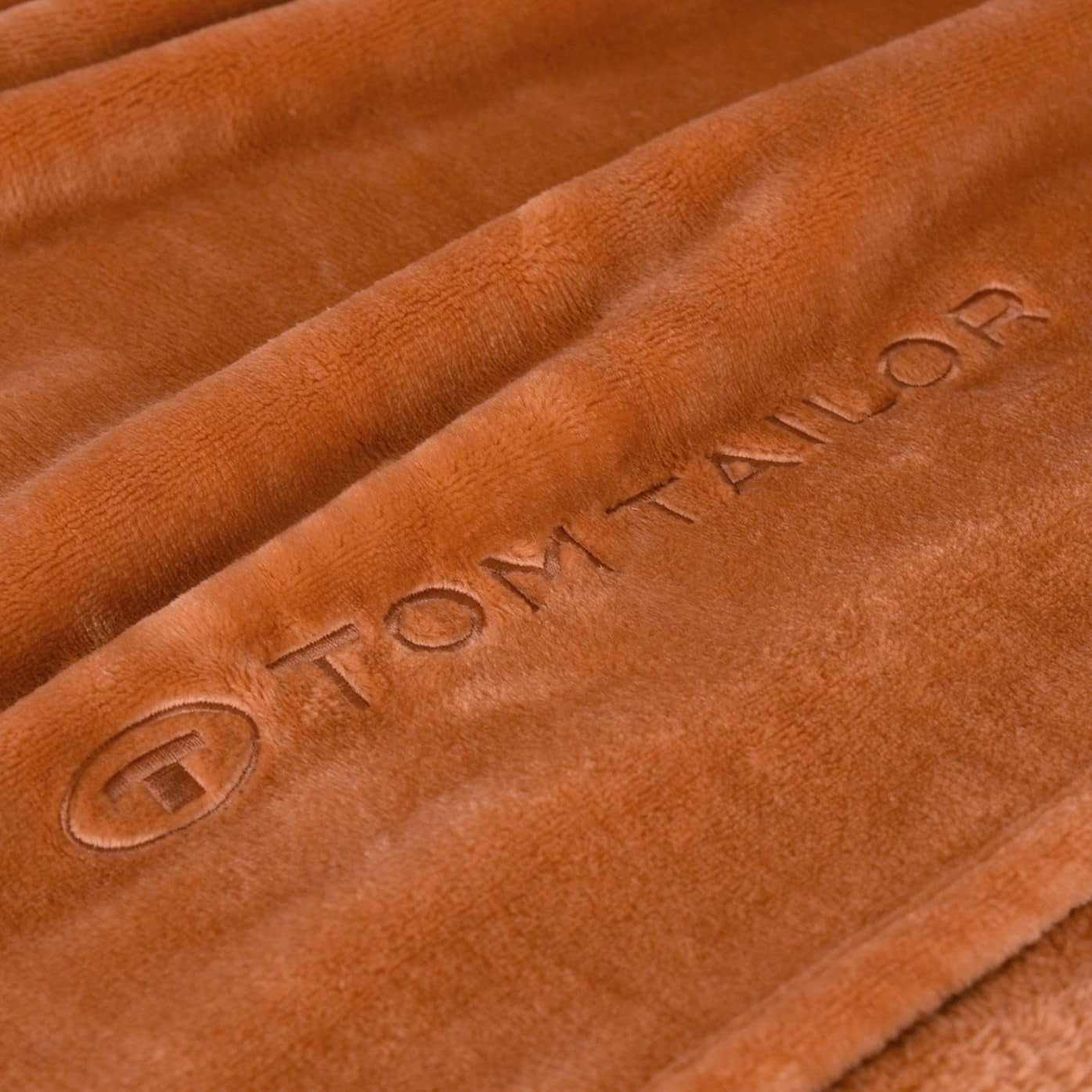 TOM TAILOR Coperta Wellsoft, 150X200 Cm, 100% Poliestere/Wellsoft, logo ricamato, WELLSOFT BLANKET Arancione (Warm Coral) Coperte e Trapunte Naty Shop