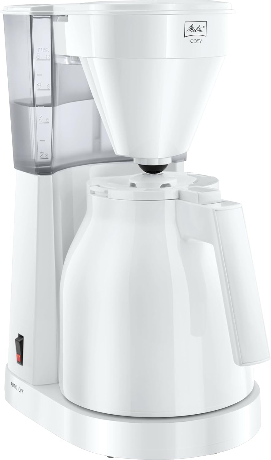 Melitta Easy – Macchina per caffè espresso con filtro e caraffa in vetro, fino a 10 tazze di caffè, nera