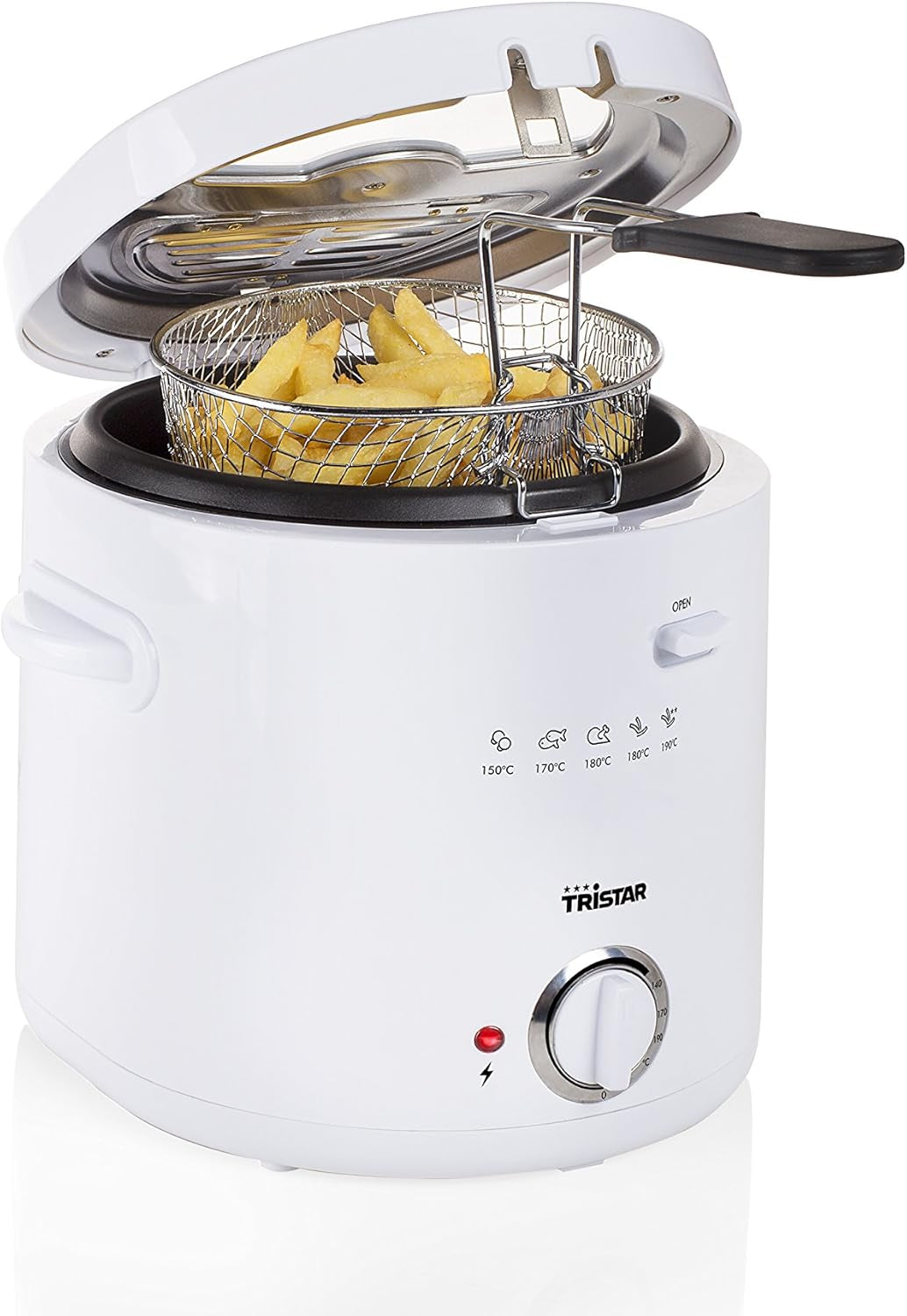 Friggitrice Tristar FR-6941 - termostato, 1,5 L, 1000 W, bianco Elettrodomestici Naty Shop Default Title