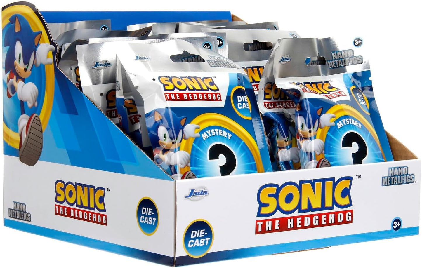 Jada Toys Sonic the Hedgehog Figure (1X Mystery Figure in Blind Pack) - 1 figura da collezione a sorpresa da 13 figure di Sonic, figura in nano metallo (circa 4 cm) per bambini e fan a partire da 3 anni, ondata 1 Action figure Naty Shop
