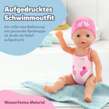 BABY Born My First Swimmer Girl - Bambola da 30 cm - Bambola da Bagno con Meccanismo Girevole, Impermeabile - Funziona senza batterie - Adatta per bambini da 1 anno in su