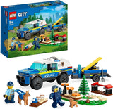 LEGO City 60369 City Giocattolo mobile per addestramento del cane della polizia Auto della polizia con rimorchio Personaggi di cani e cuccioli Set di animali per bambini 5+ anni Set da costruzione Besuche den LEGO-Store Single
