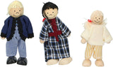 Marionette in Legno - Casa delle bambole in legno con mobili e bambole - 11 pezzi Case delle bambole Naty Shop