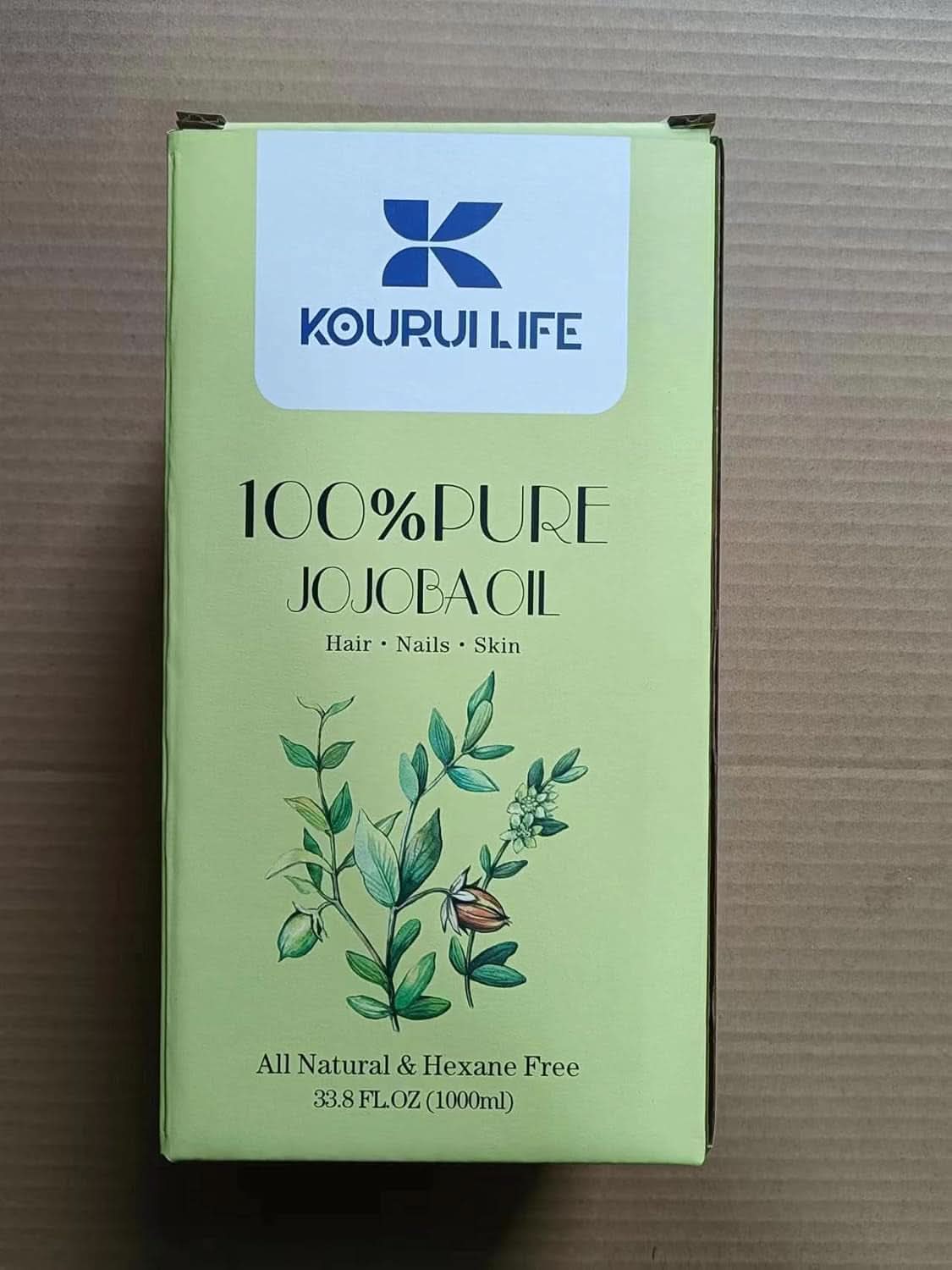Olio di jojoba biologico 1 litro, puro al 100% Cosmetici e Bellezza Naty Shop