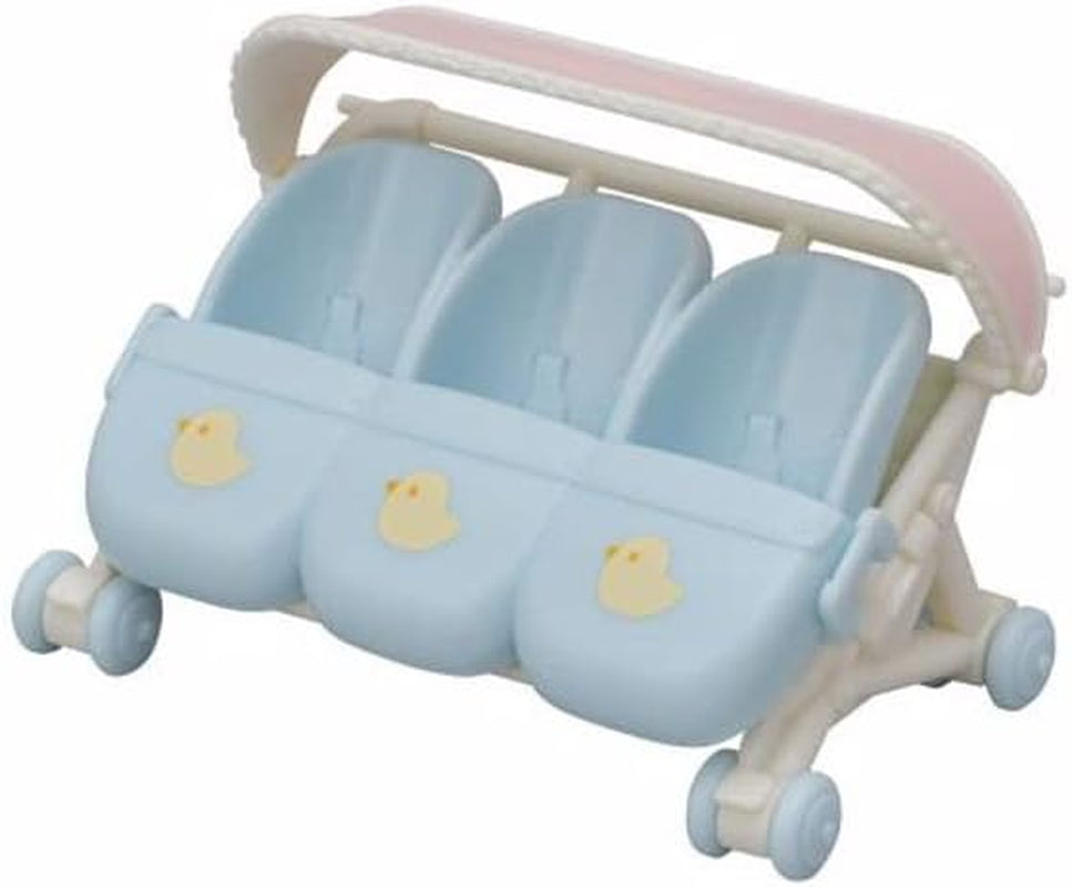 Sylvanian Families L5533 Passeggino triplette - Playset casa delle bambole Naty Shop Dolls