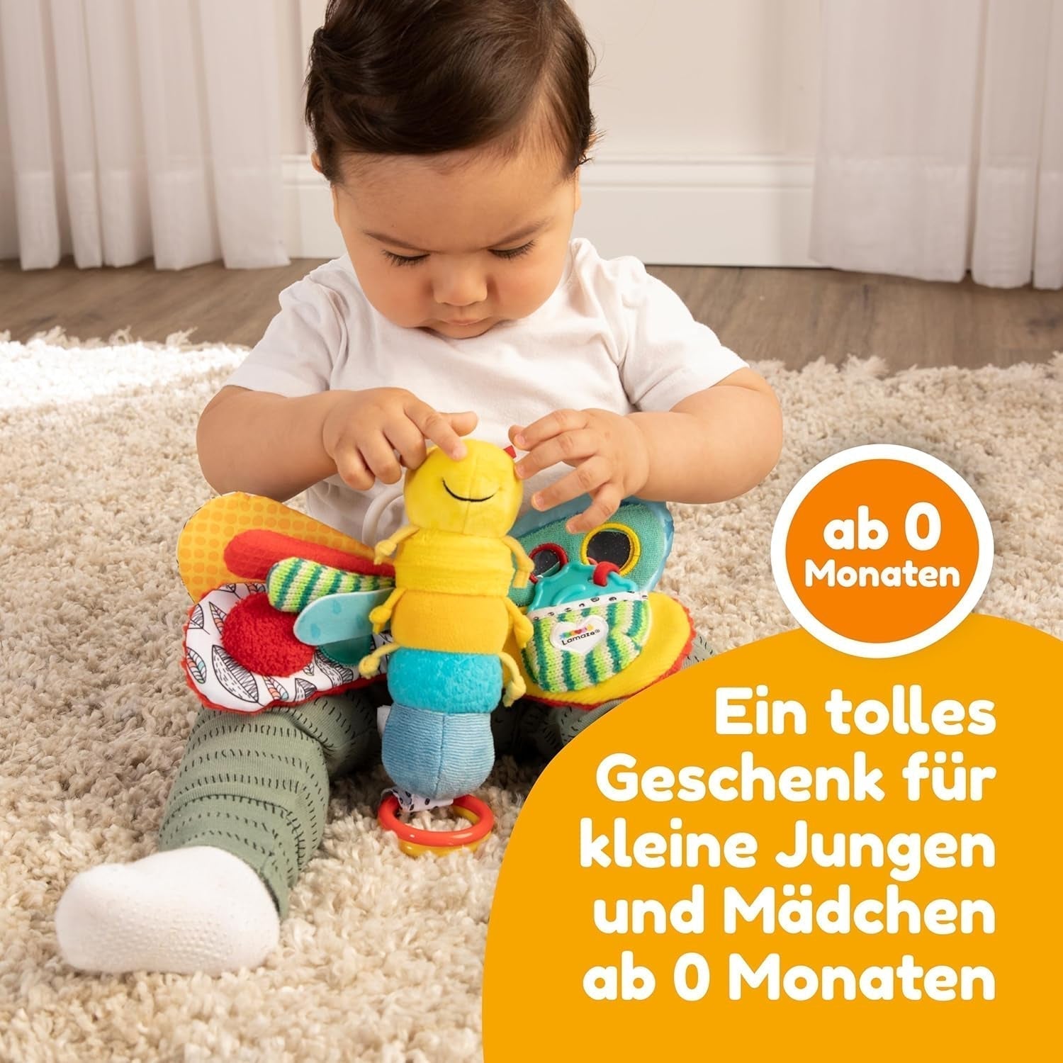 Lamaze Giocattolo per Bambini "Freddie la Lucciola" Clip & Go, Giocattolo di Alta Qualità per i più Piccoli, Ciondolo con Impugnatura per Rafforzare il Rapporto Genitore-Figlio, da 0 Mesi, Diversi Colori Bebe Toys Naty Shop