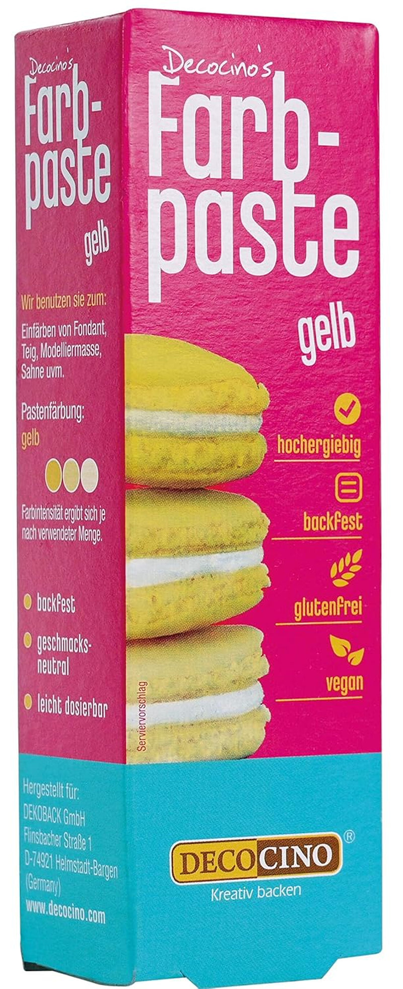 DECOCINO pasta colorante rosa - 20 g - Colorante alimentare, ideale per colorare torte, fondenti e creme - Privo di azoacidi grassi e glutine