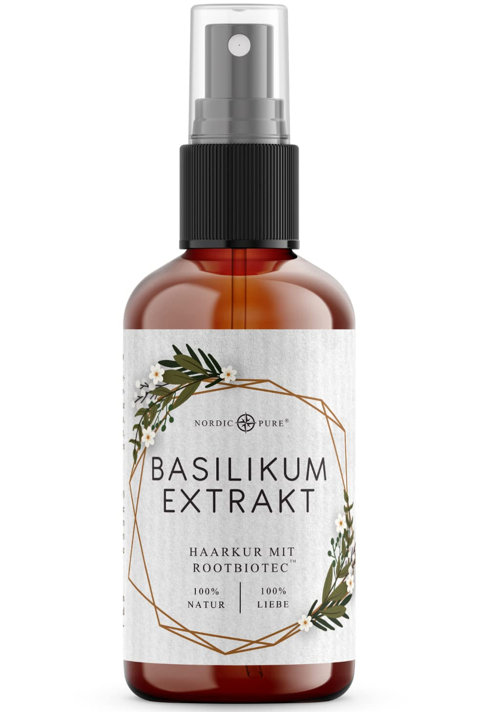 Trattamento per capelli con estratto di basilico di Nordic Pure | Per la cura dei capelli sottili, secchi e fragili | Può prevenire la caduta dei capelli 100ml Naty Shop cura dei capelli Titolo predefinito