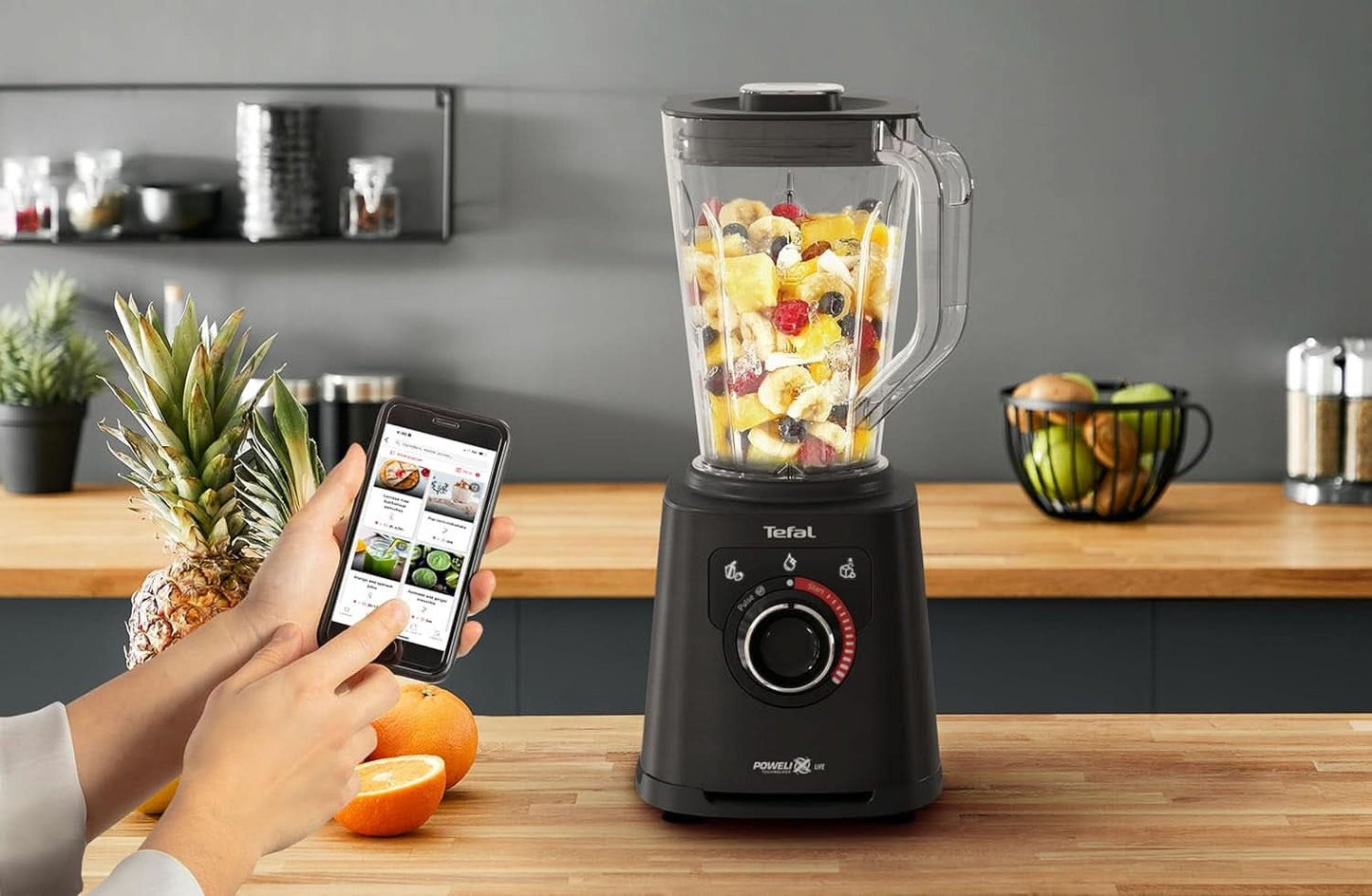Tefal Perfectmix+ Robot da cucina, 3 programmi automatici, Powelix-Klingentechnologie, sistema di raffreddamento ad aria, capacità 2 L, Tritan-Behälter, Inkl. Spatel, Schwarz, BL88A831 Cucina Naty Shop
