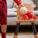 HABA 302108 - Bambola Annelie, bambola di stoffa con vestiti e capelli, 30 cm, giocattolo da 18 mesi, rosso Bambole Naty Shop