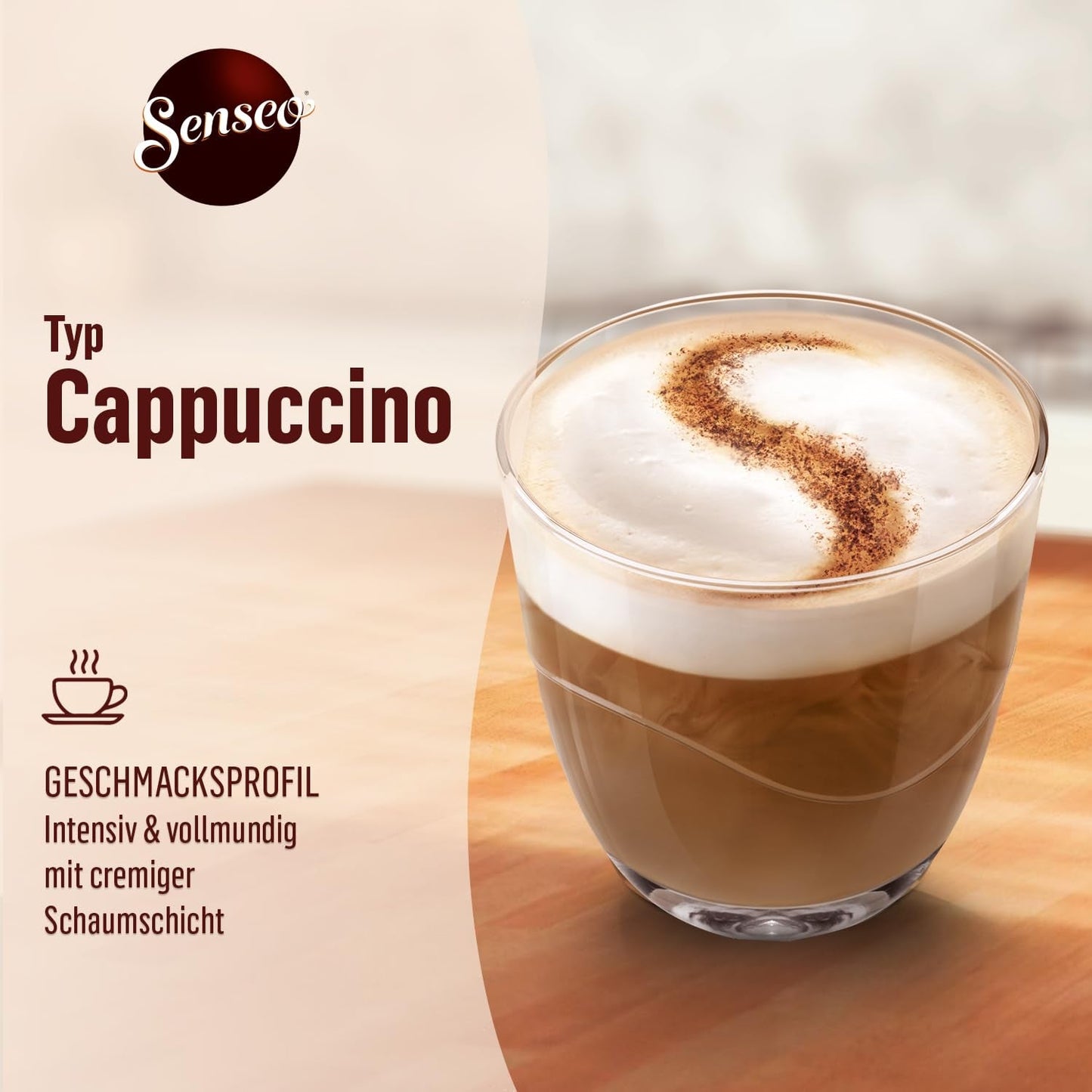 Senseo Pads Cappuccino, 10 x 8 Getränke, 80 Kaffeepads