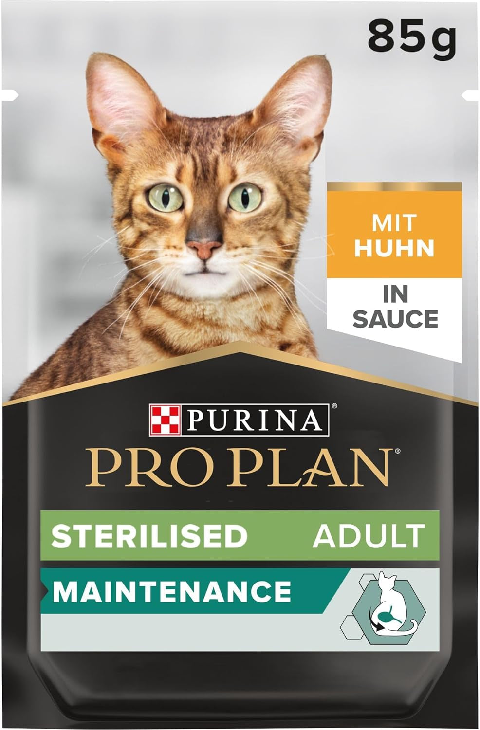 Alimento umido sterilizzato Pro Plan per gatti adulti con pulcini, confezione da 26 (26 x 85 g)