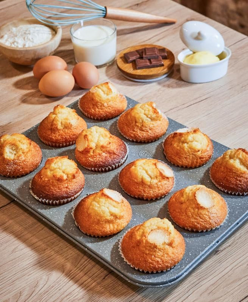 Masterchef MCA-MUF Muffinform Für 12 Cupcakes Muffinblech Aus Karbonstahl, Acciaio Inox, Stahl Stampi e teglie Naty Shop