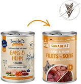 Sanabelle Gourmet Cibo umido in pentola con Oca e Pollo | 6 x 380 g | 2,28 chilogrammi