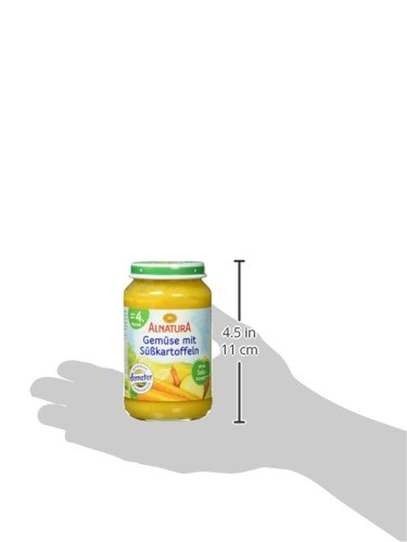 Verdure biologiche con patate dolci, dopo 4 mesi, 190g