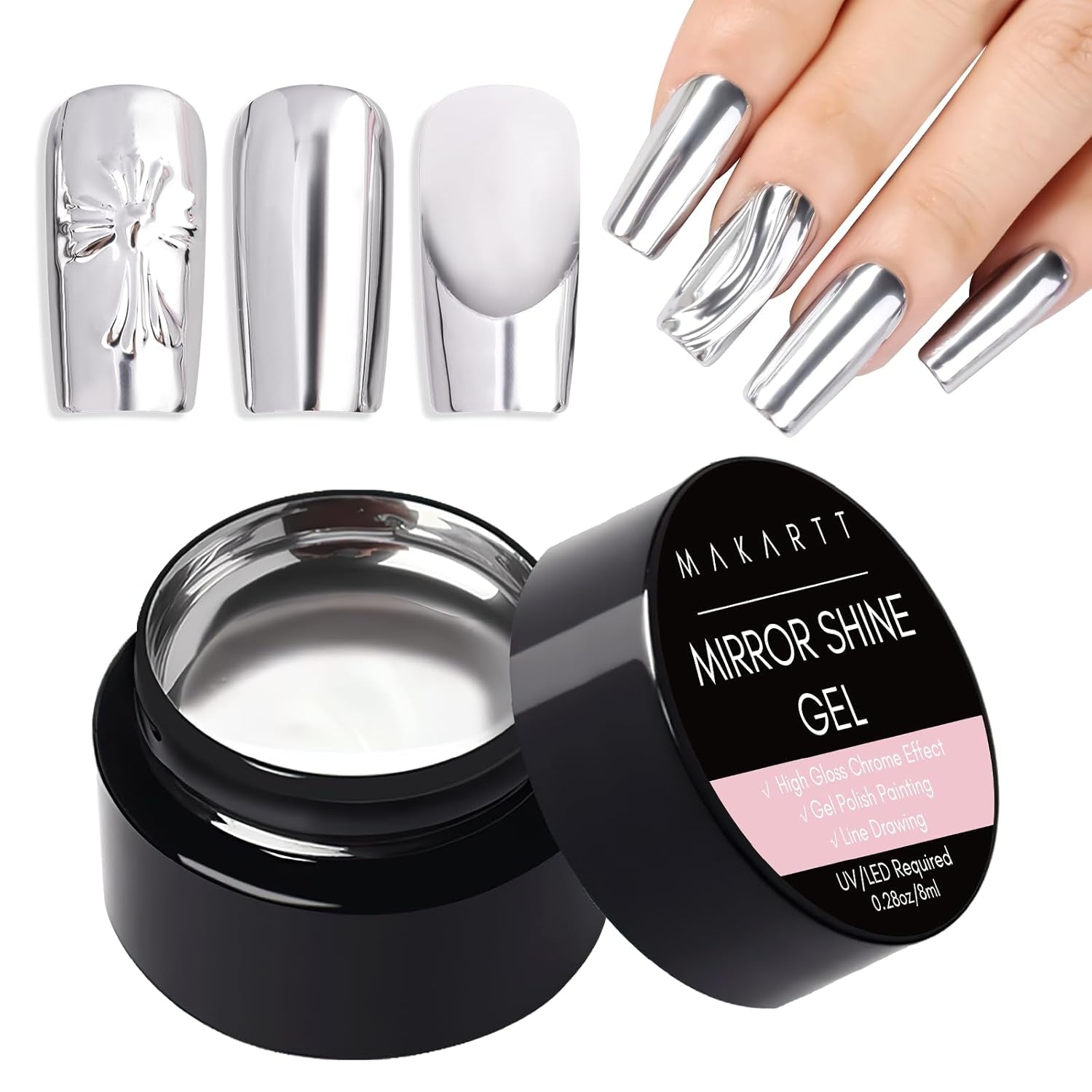 Makartt Gel per Nail Art 3D - Gel per Colla con Strass 15G per Portachiavi per Unghie, Gel per Scultura per Unghie Multifunzionale per Design delle Unghie Fai da Te, Scultura per Unghie Modellazione delle Unghie a Casa (Trasparente)