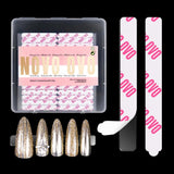 NOVO OVO 360 fogli adesivi per nail art facili da staccare e a pressione, trasparenti su entrambi i lati, attacco per nail art/confezione/conservazione/pratica/accessori, 30 pezzi x 12 fogli