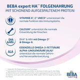 BEBA Expert HA 2 Latte di proseguimento dopo 6 mesi, omogeneizzato con proteine ​​idrolizzate, solo lattosio, senza olio di palma, confezione da 6 (6 x 550 g) Naty Shop