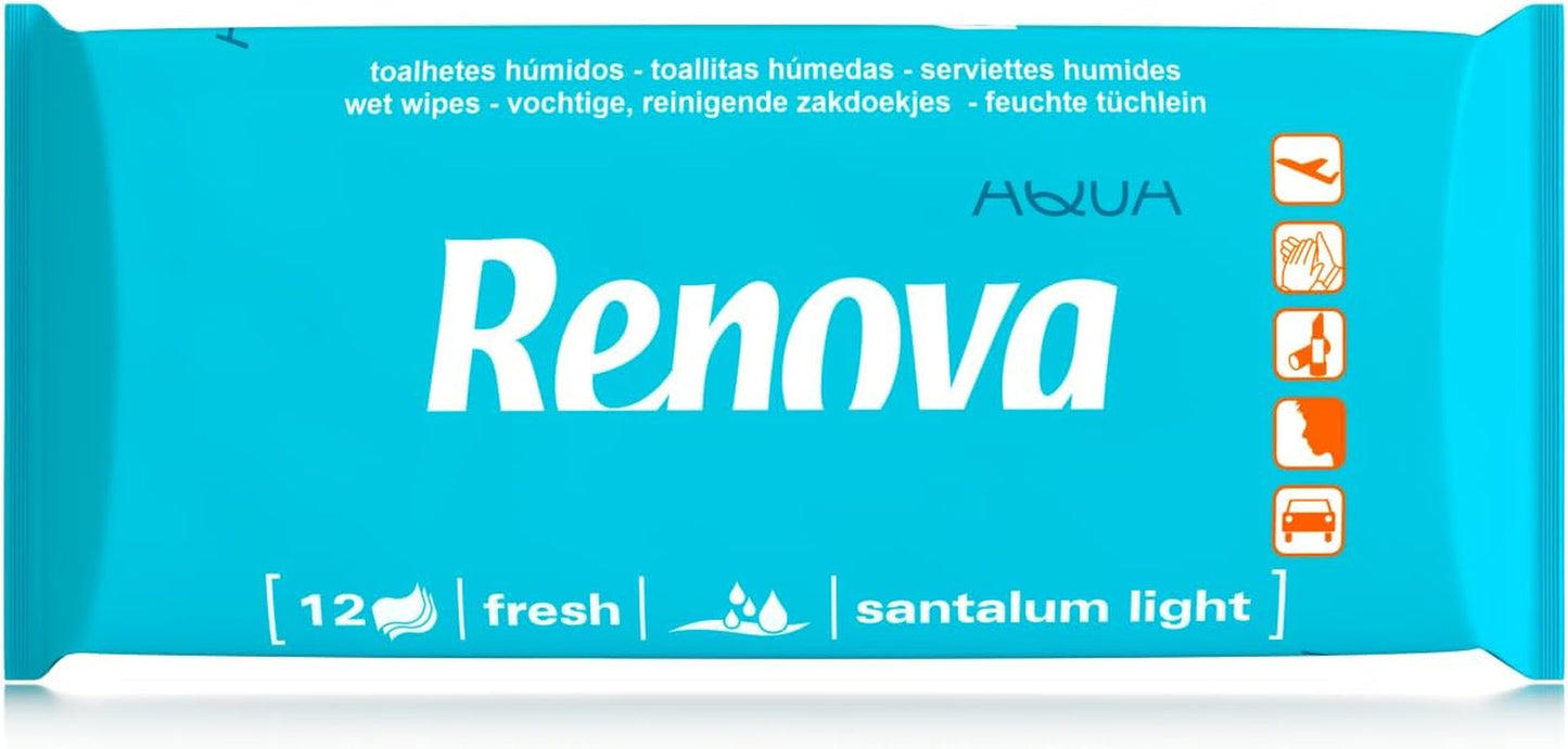 Salviette umidificate Renova - 12 salviette umidificate e profumate