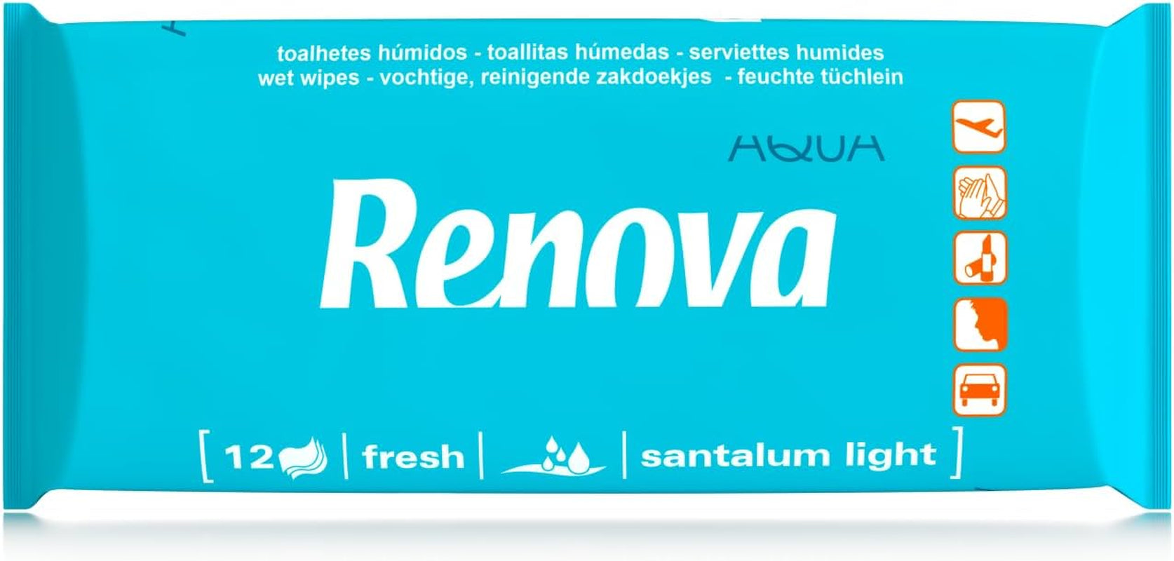 Salviette umidificate Renova - 12 salviette umidificate e profumate
