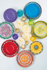 Servizio tavola Excelsa ETNO Chic, porcellana, multicolore, 21 pezzi