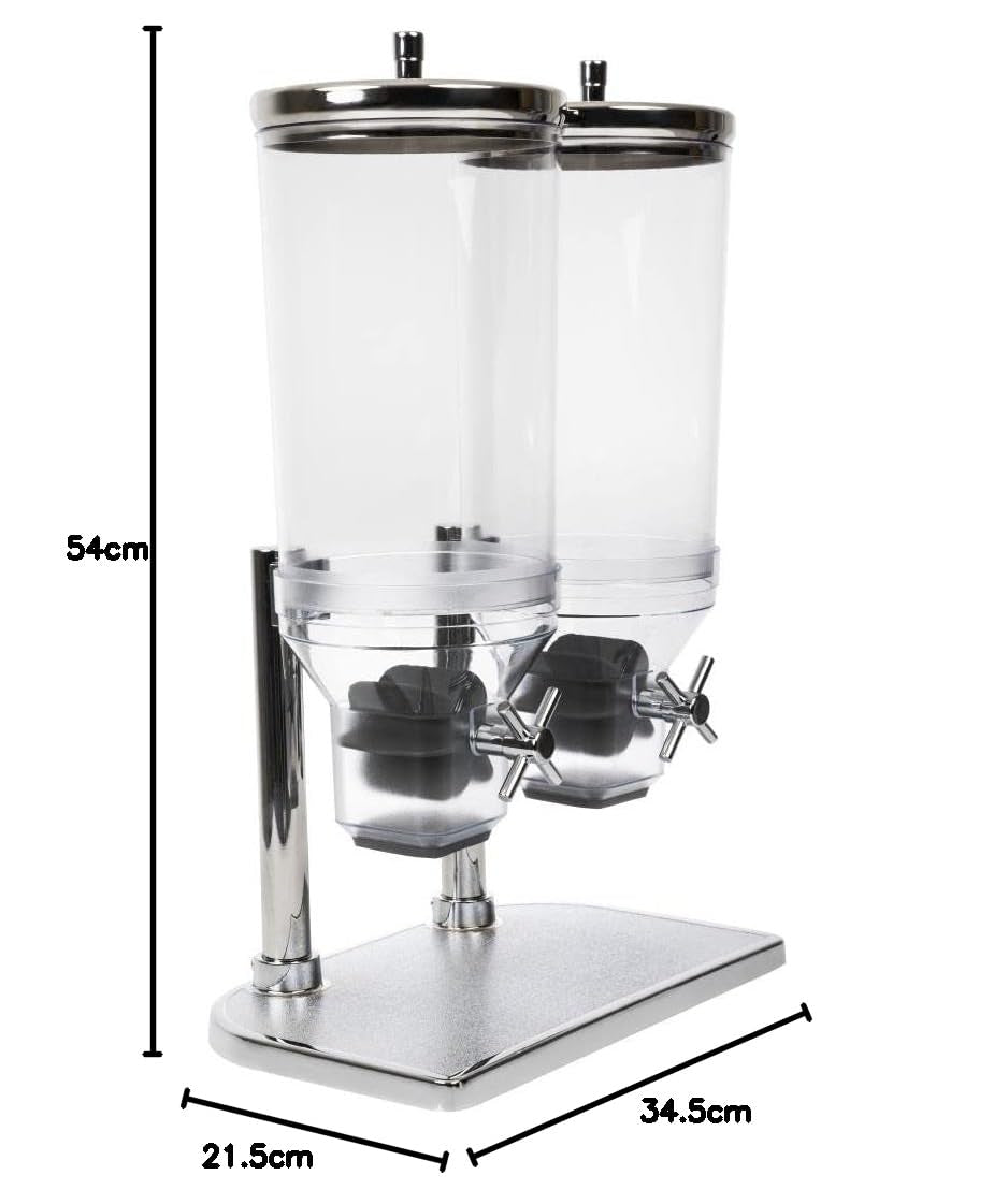 APS 11807 Distributore di cereali Duo FRESH+EASY, 22 x 35 cm, H: 52 cm, contenitore SA, coperchio in acciaio inox 18/8 Contenitori per alimenti Naty Shop