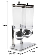APS 11807 Distributore di cereali Duo FRESH+EASY, 22 x 35 cm, H: 52 cm, contenitore SA, coperchio in acciaio inox 18/8 Contenitori per alimenti Naty Shop