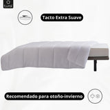 Tural - Trapunta 150 X 220 cm con trattamento Aloe Vera, imbottitura in fibra 300 G/M², morbida, traspirante, certificata Oeko-Tex (bianco, letto 90 cm) Trapunte e Trapunte Naty Shop