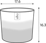 Vaso rotondo elho Sfumatura di colore 18 cm - Vasi da fiori per interni - 100% plastica riciclata - Ø 18,2 x H 16,8 - Beige/Beige Arenaria