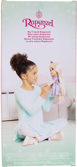 Disney Princess Rapunzel bambola da 35 cm, occhi riflettenti glitterati, articolazioni mobili, vestito staccabile, scarpe, corona, lunghi capelli biondi, per ragazze dai 3 anni in su