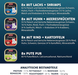 animonda Vom Feinsten Adult Fish & Meat Variety (32 x 100 g), cibo umido per gatti adulti, cibo per gatti senza cereali e senza zucchero, polpette fini in pezzi