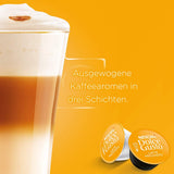 NESCAFÉ Dolce Gusto Latte Macchiato, 48 Kaffeekapseln, Aromatischer Espresso, 3-Schichten - Köstlichkeit aus feinem Milchschaum, Aromaversiegelte Kapseln, 9er Pack (3x16 Kapseln)