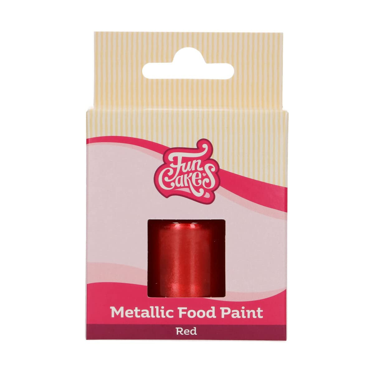Funcakes Red Metallic Food Paint: crea effetti metallici su fondente, marzapane, glassa reale e biscotti. Colorante alimentare 100% commestibile, Halal, adatto a vegetariani e vegani, 30 ml