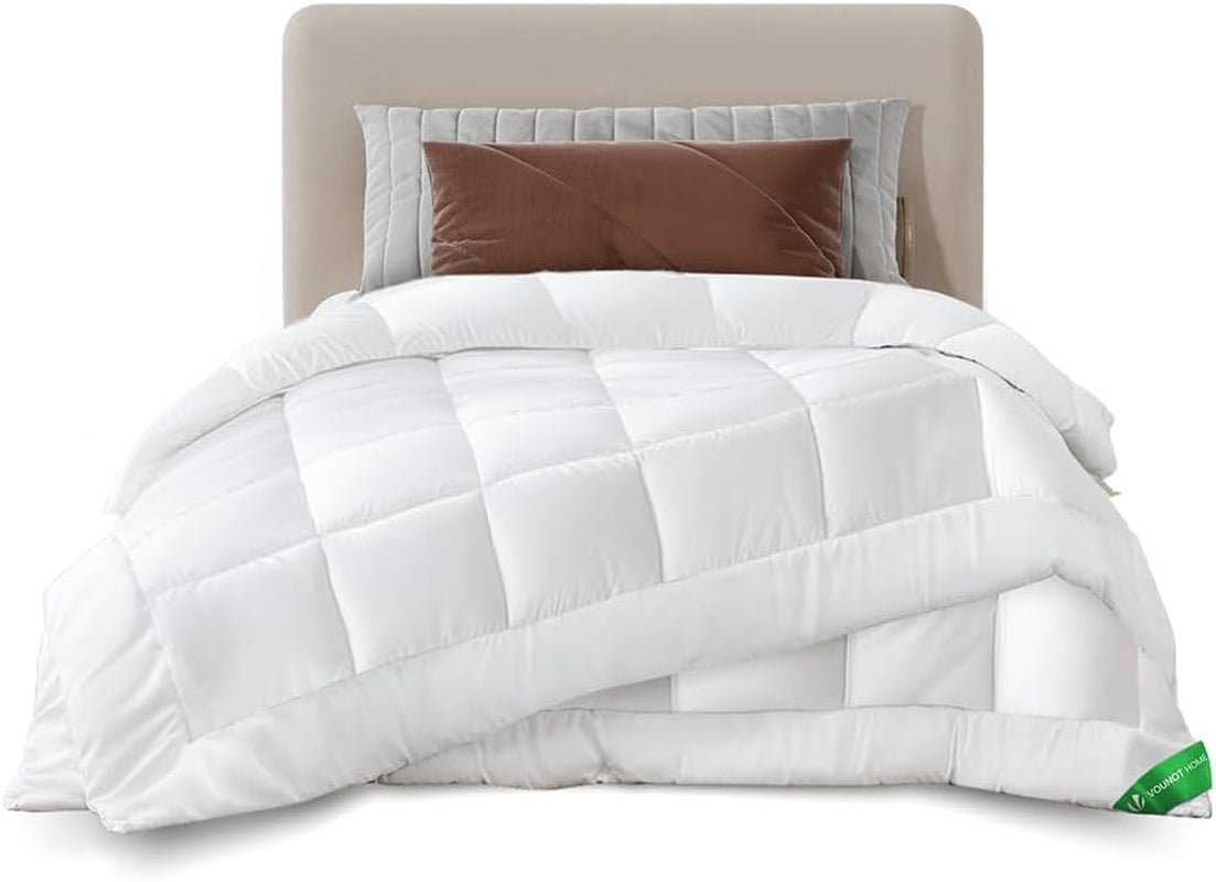 VOUNOT Piumino 155X200Cm, Set Piumino Invernale 4 Stagioni da 2 500GSM, composto da 2 trapunte annodate insieme Piumino Adattabile per l'estate e l'inverno, Piumini e trapunte Standard Oeko-Tex Naty Shop Set Coperte 4 Stagioni da 2 155X200Cm