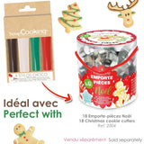 Scrapcooking - Set di 4 matite colorate al cioccolato natalizio - Marrone, Bianco, Verde e Rosso - Colorante commestibile - Colorante alimentare per scrivere - Scrivi e disegna su dessert, torte e biscotti - 7060