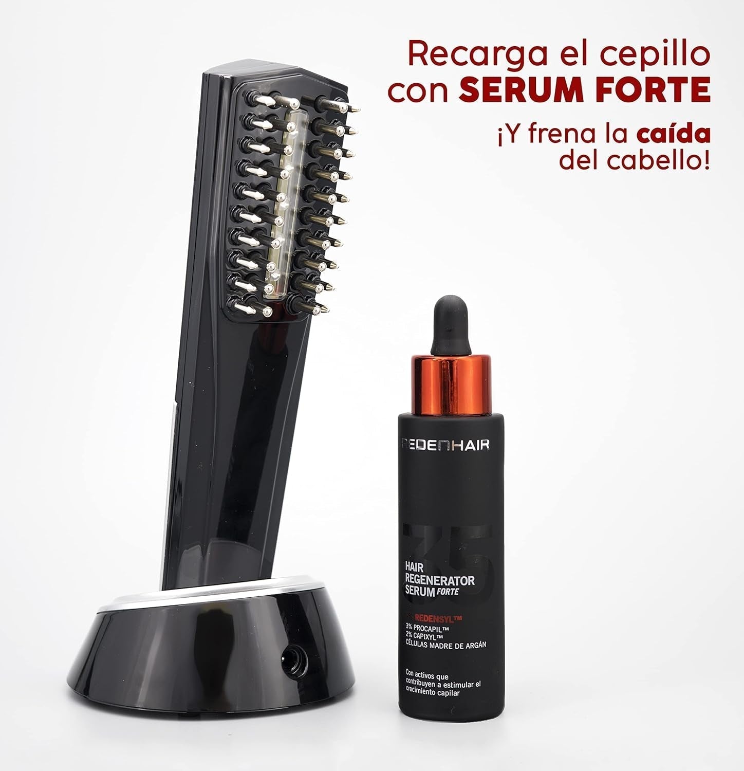 Redenhair Spazzola per rigenerazione capelli - trattamento caduta capelli - stimolatore crescita capelli - crescita ideale capelli - prevenzione caduta capelli per donna e uomo Hair Care Naty Shop