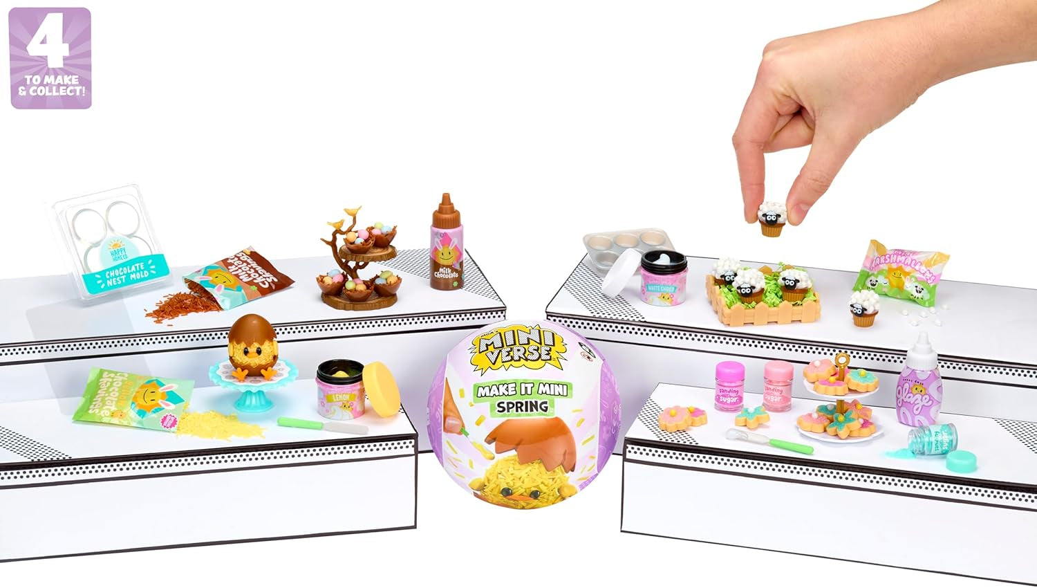 Miniverse di MGA Serie Make It Mini Spring - Oggetti da collezione stagionali in miniatura in resina per fai da te ed esposizione con repliche, ingredienti non commestibili - Per collezionisti e bambini dagli 8 anni in su