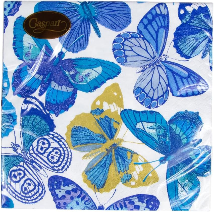 Tovaglioli Butterfly, blu, confezione da 20 pezzi