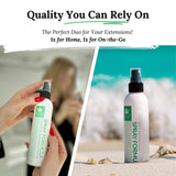 Spray bifasico per la cura delle extension di capelli umani | cheratina, collagene e B5 altamente concentrati | protezione e lucentezza per le extension adesive per capelli umani | ideale per extension e trecce di capelli umani | Confezione da 2 prodotti districanti per capelli Naty Shop