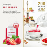 Teavelope "Red Berries" - tè alla frutta al gusto di fragola e lampone, 25 bustine di tè, 62,5 g