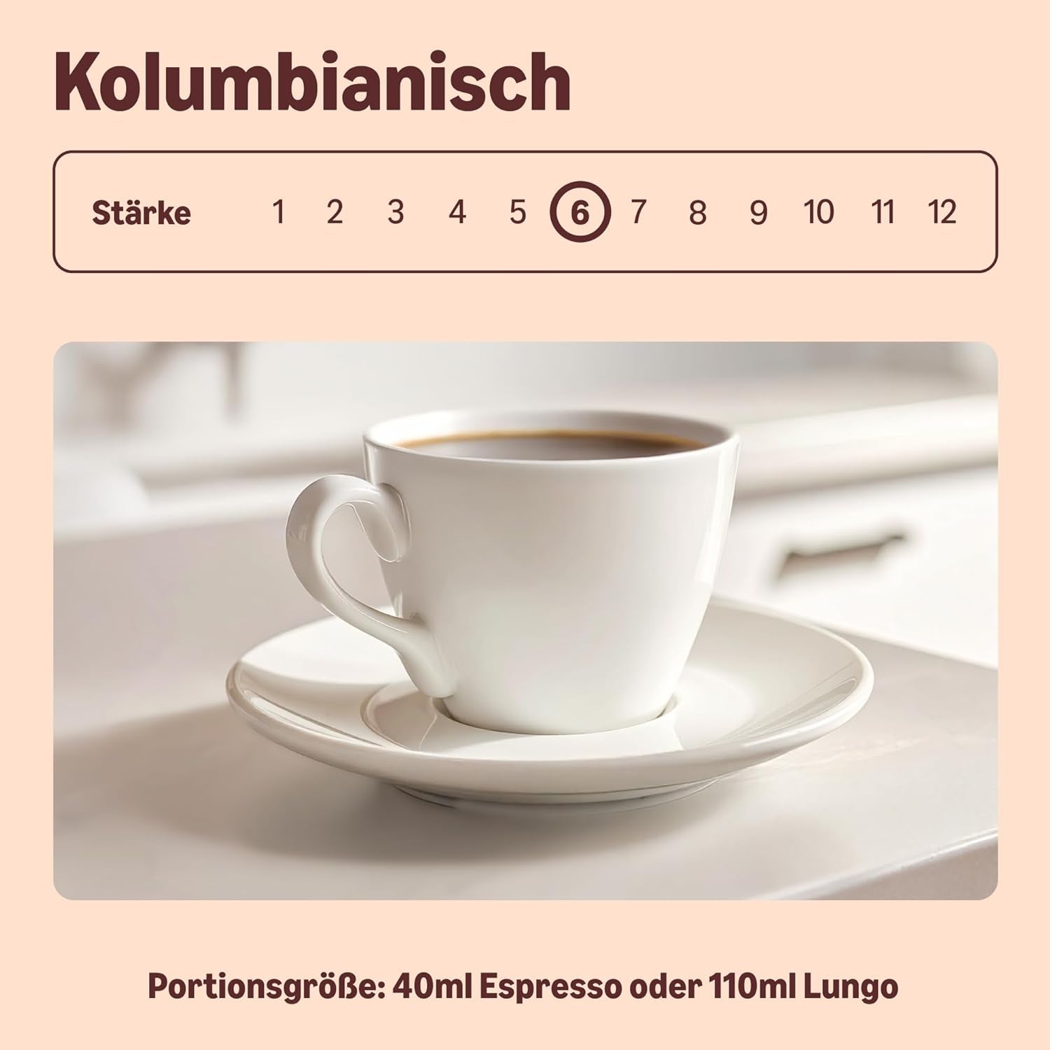 Di Amazon Heimkompostierbare Kaffeekapseln, compatibile con Nespresso, 100% kolumbianischer Arabica, 20 Stück – Rainforest Alliance-zertifiziert