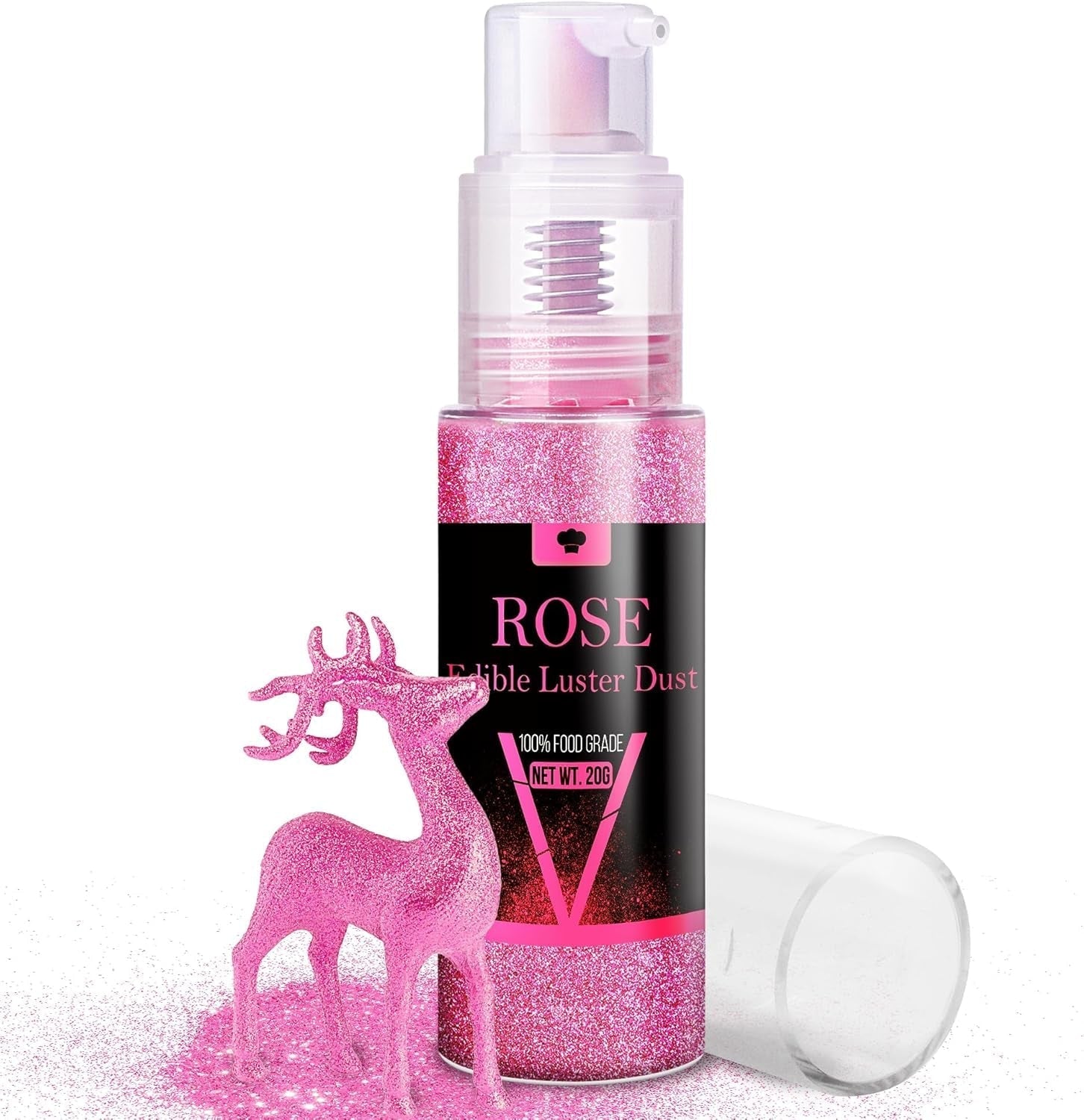 Set spray commestibile con glitter - Polvere glitter iridescente da 20 g per bevande, champagne, torte - Colorante alimentare metallico commestibile per cocktail, vino, liquori, dolci, torte