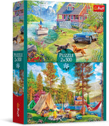 Trefl - Puzzle 2In1: Relax Estivo - 2 X 500 Pezzi - Set di Due Puzzle, Fai da Te, Intrattenimento Creativo, per Adulti e Bambini Puzzle 10+ Naty Shop Titolo predefinito