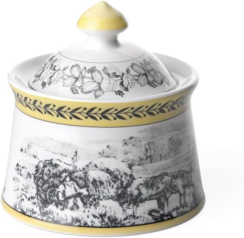Villeroy & Boch – Audun Ferme Zuckerdose 300 Ml Bianco/Bunt, Spülmaschinenfest, Mikrowellensicher, Dose, Frischhaltedose, Vorratsdose, Box, Süßigkeiten Austellungen, Pralinenbox, Premium Porzellan